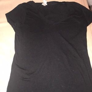 All black v back shirt